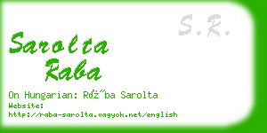 sarolta raba business card